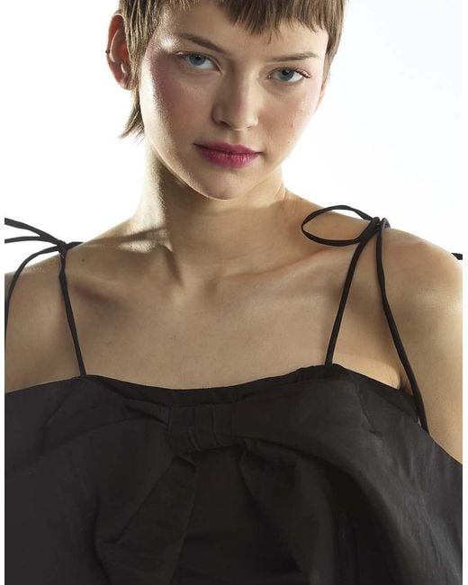 Collective The Label Black Bow Crop Top