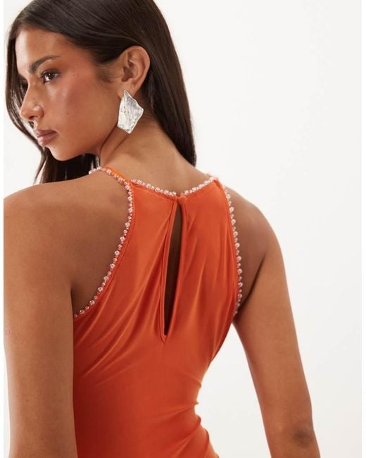 ASOS White Racer Mini Dress With Trim Detail