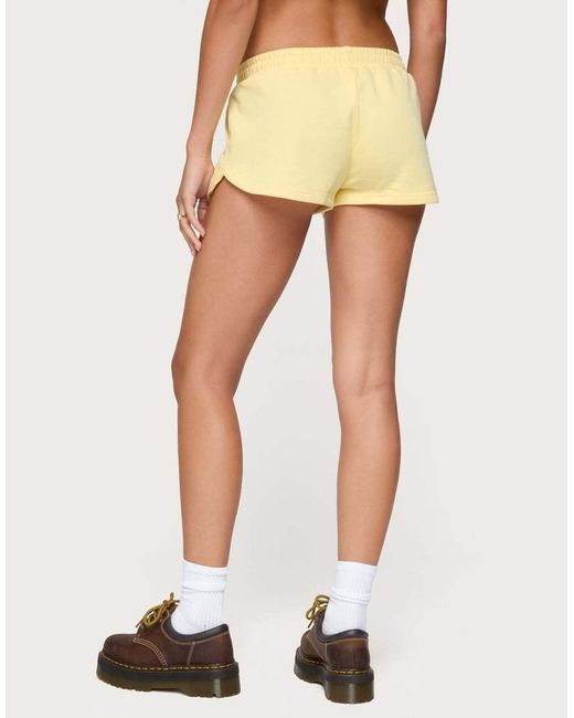 Edikted Yellow Kordelia Shorts