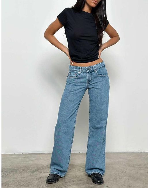 Motel Blue Low Rise Parallel Jeans