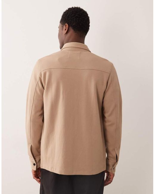 SELECTED Natural Sweat Shacket for men