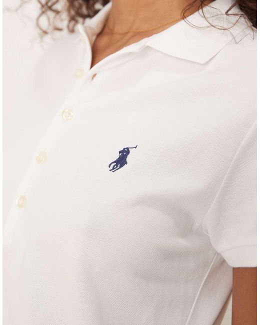 Polo Ralph Lauren Mini Polojurk Met Gestrikte Taille in het White
