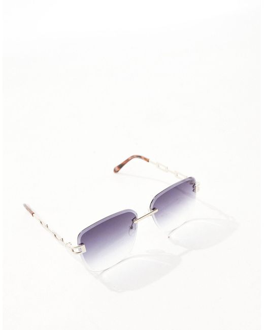 ASOS Black Rimless Sunglasses for men