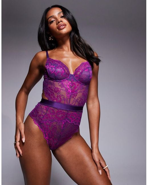 Ann Summers Purple – hold me tight – zweifarbiger body