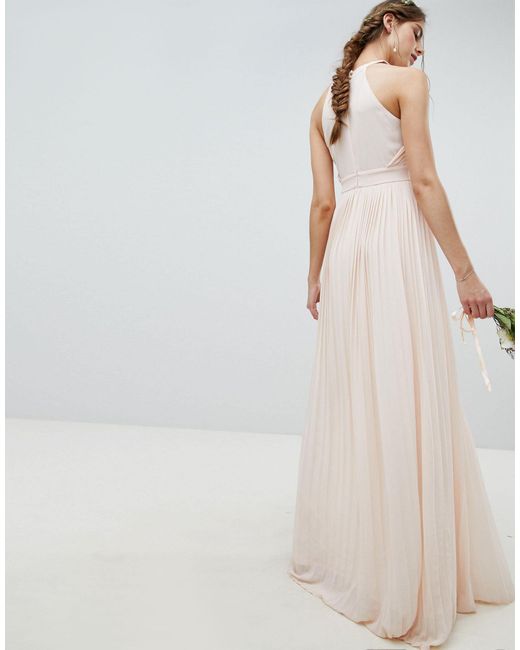 tfnc tall pleated maxi bridesmaid dress