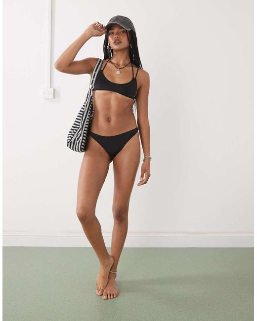 Weekday Black Multi Strap Bikini Top