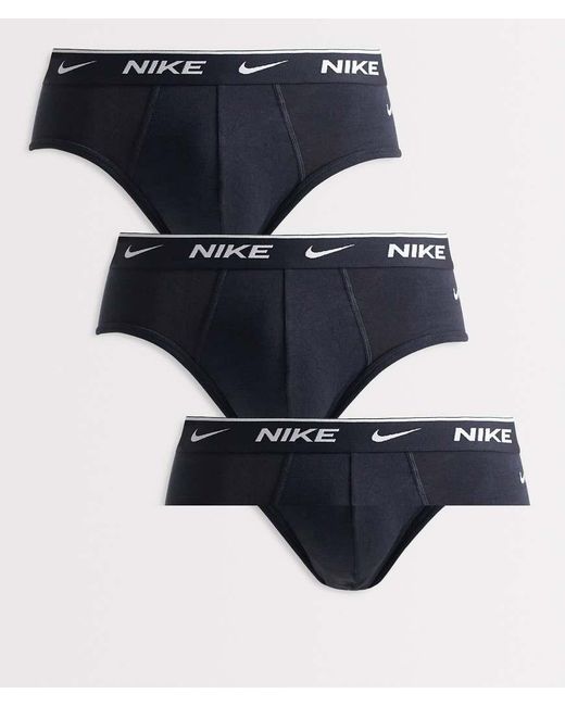 Pack De 3 Calzoncillos Negros Elásticos De Algodón De Nike de hombre de color Blue