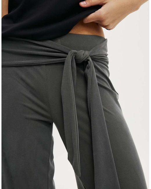 Cotton On Gray Honey Tie Pant