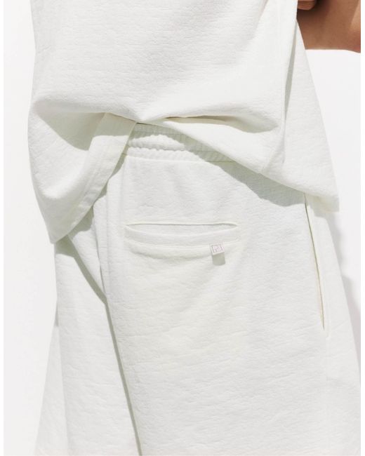 Bermuda molletonné texturé - cassé Pull&Bear pour homme en coloris White