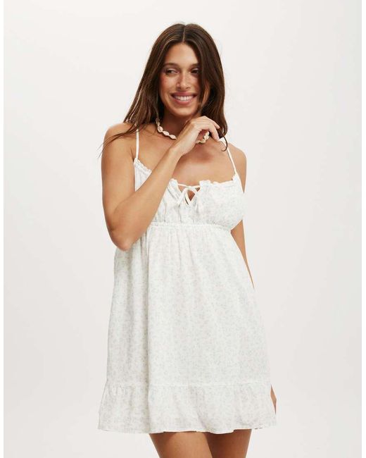 Cotton On White Serena Mini Sundress