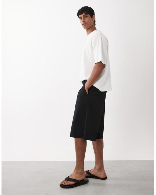 Jack & Jones White Tailored Pleated Shorts for men