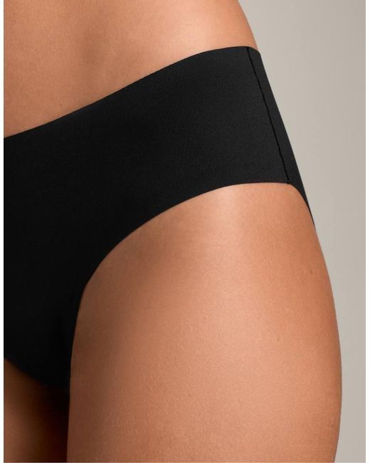 Oysho Black 3 Invisible Polyamide Blend Classic Briefs