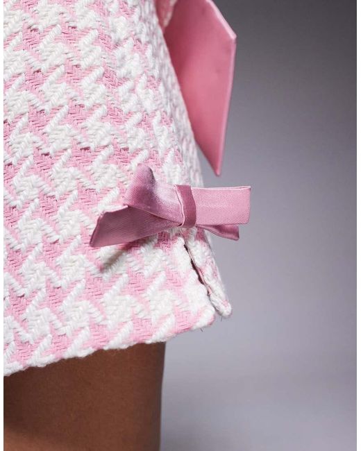 ASOS Pink Co-Ord Boucle Mini Short