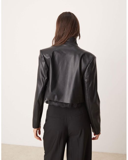 Miss Selfridge Black Tailored Crop Blazer