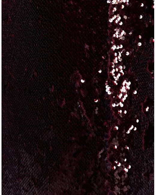 Renee Studio Purple High Waist Sequin Maxi Skirt
