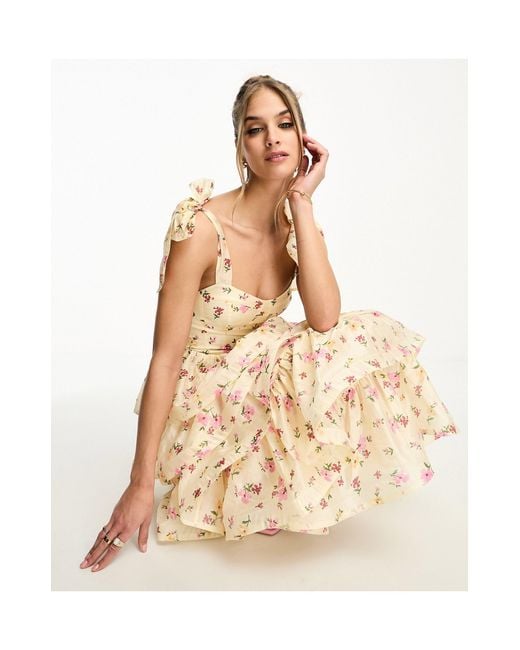 & Other Stories Corset Front Tiered Maxi Dress in White | Lyst Australia