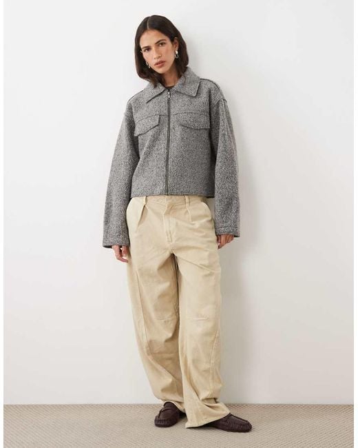 JJ Rebel Gray Short Collared Jacket