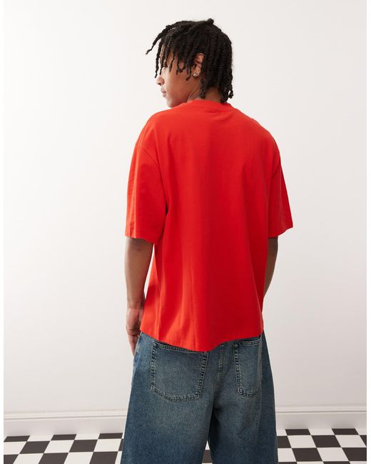 Collusion Red Skater Fit T-shirt for men