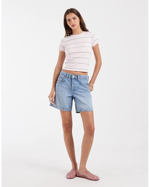 Hollister Blue Ribbed Baby Tee