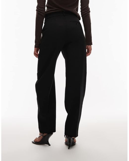 ARKET Black Wool Stretch Slim Cropped Trousers
