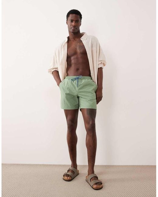 Farah Green Colbert Drawstring Logo Swim Shorts for men