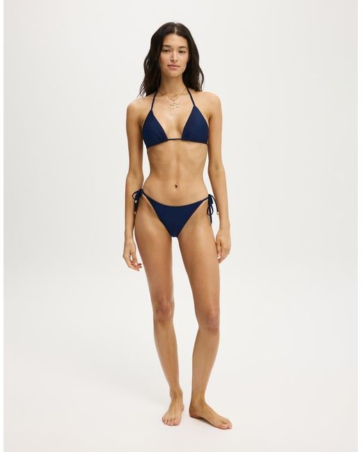 Cotton On Blue String Triangle Bikini Top
