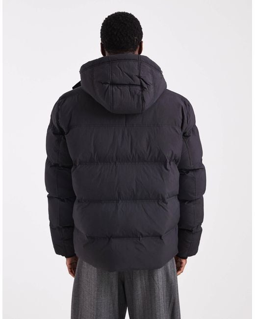 SELECTED Blue Nylon Puffer Jacket for men