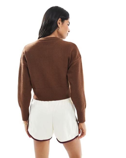 Daisy Street Brown Fitted Waist Cardigan