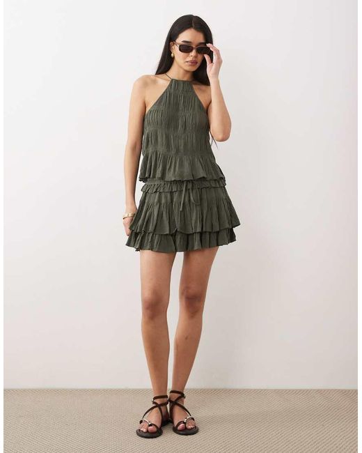 Iisla & Bird Green Rara Mini Skirt