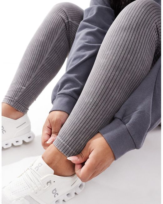 ASOS 4505 Gray Curve – icon – nahtlose, gerippte sport-leggings
