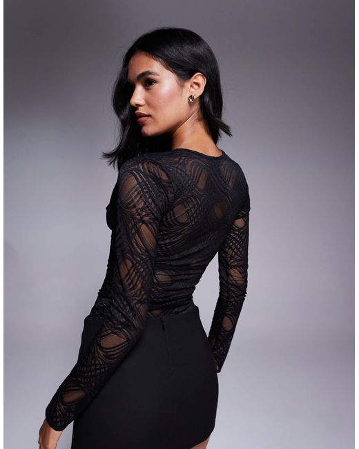 OW Collection Black – lexi – langärmliges oberteil