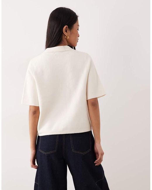 Jdy White Short Sleeve Compact Cardigan