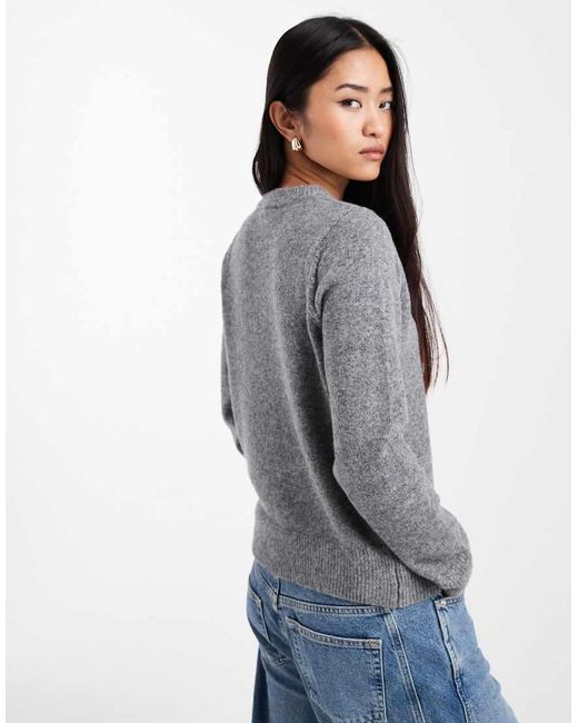 New Look Gray Crew Neck Jumper