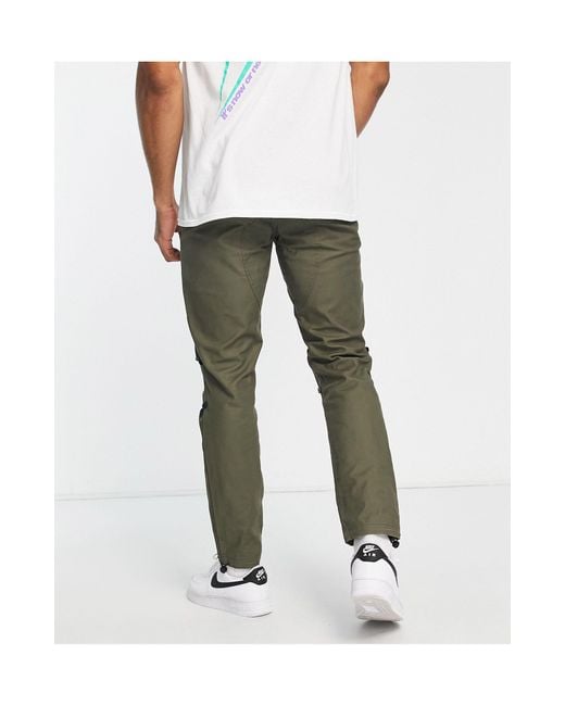 Pantaloni skinny color kaki con vita elasticizzata da Uomo di TOPMAN in  Verde | Lyst