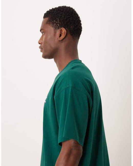 Adidas Originals Green Essential Oversized T-shirt for men
