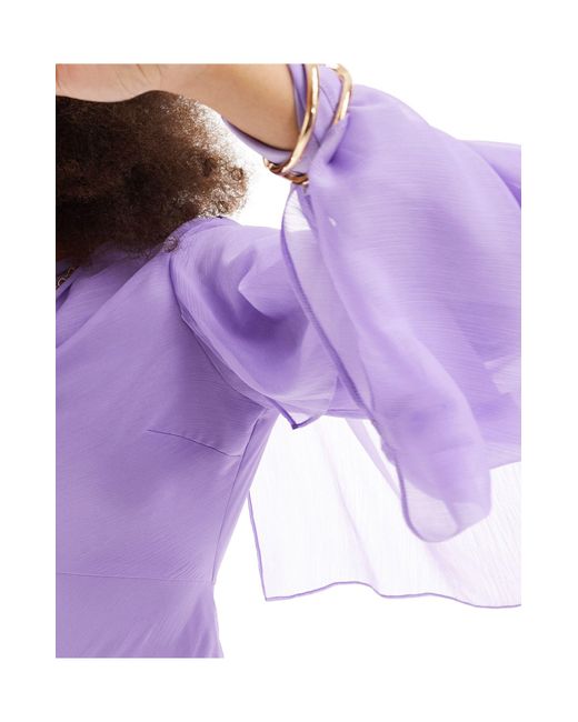 ASOS Purple – asymmetrisch geschnittenes maxikleid aus chiffon