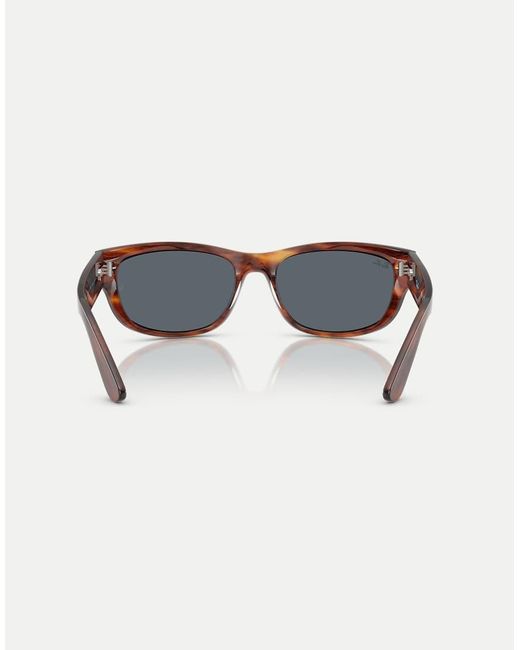 Ray-Ban Blue Mega Balorama Rectangle Sunglasses With Lens