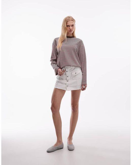 Levi's Purple Button Front Denim Skort