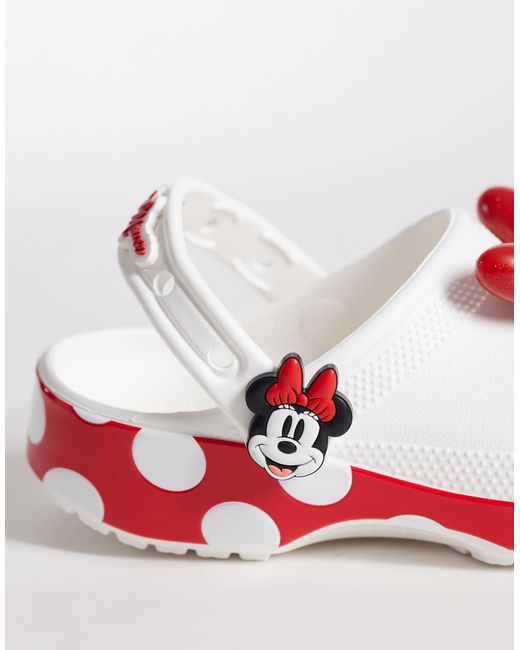 CROCSTM White Minnie Mouse Clogs