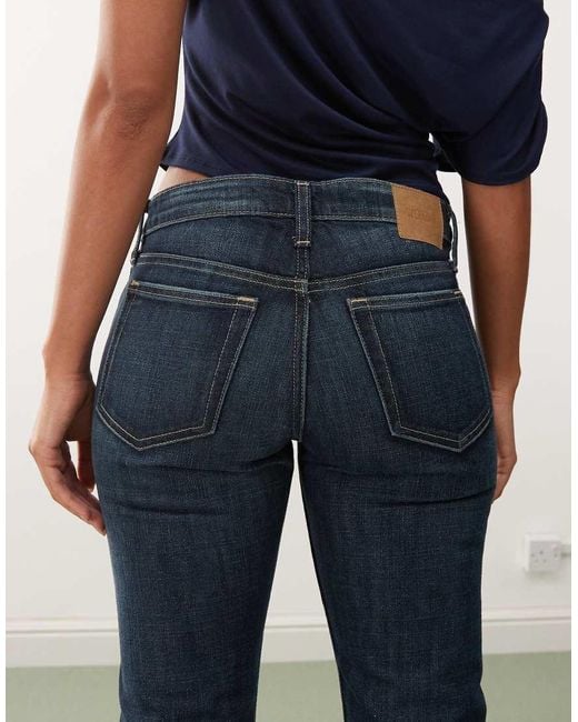 Vaqueros Bootcut Azul Oscuro De Corte Slim Y Talle Bajo Nova De Weekday de color Blue