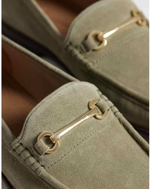 ASOS Green Penny Snaffle Loafer for men