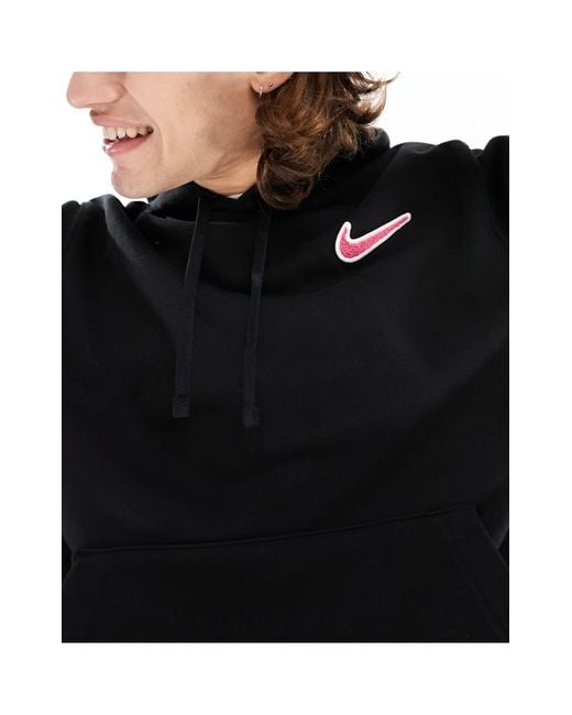 Nike Black Swoosh Logo Hoodie for men