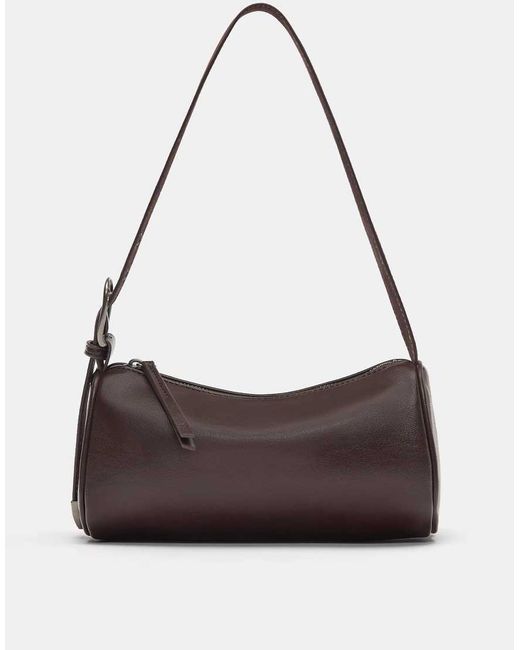 Pull&Bear Brown Shoulder Bag With Buckle