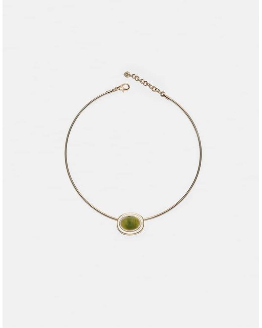 Stradivarius Metallic Rigid Charm Choker