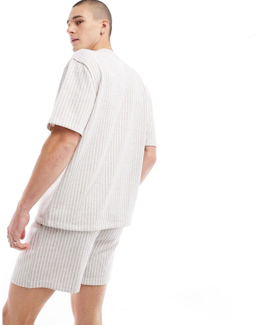 ASOS White T-shirt And Shorts Lounge Set for men