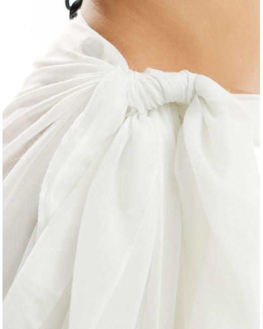 Cotton On White Cotton on – halbtransparenter strand-sarong