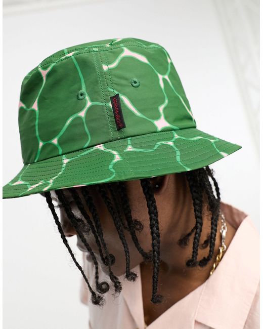Gramicci Green Shell Bucket Hat for men