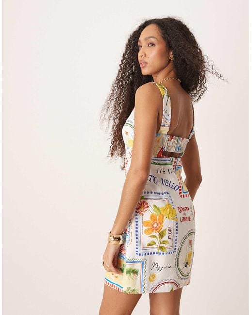 EVER NEW White Shirred Back Mini Shift Dress
