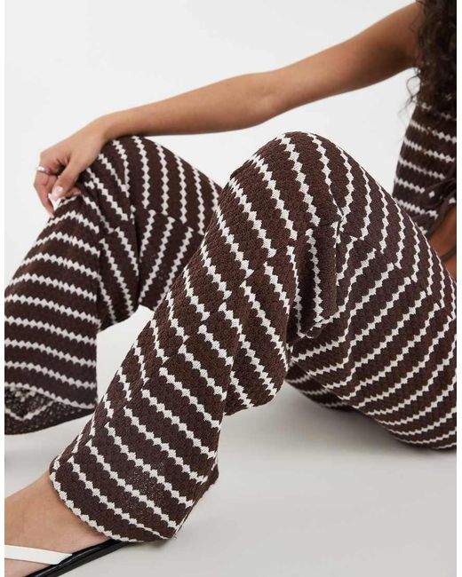 ONLY White Knit Wide Leg Trouser Co-ord