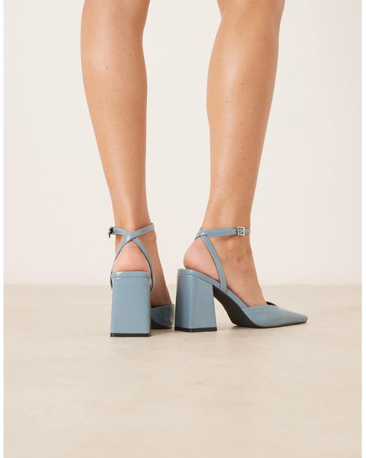 Raid Natural Cordeliya Block Heel Slingback Shoes